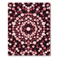 Crimson Pink Hexagonal Mandala Rug