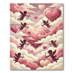 Cupid Hearts In Pink Sky Rug