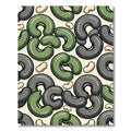 Olive and Charcoal Abstract Cashew Arrangement Rug