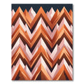 Geometric Chevron Orange Peak Landscape Rug