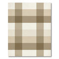 Neutral Plaid Gingham Checkered Rug