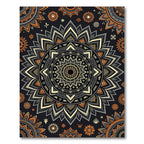 Sacred Golden Mandala Sun Chakra Rug