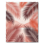 Terracotta Palm Frond Landscape Rug