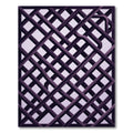 Modern Plum Lavender Interlocking Grid Rug