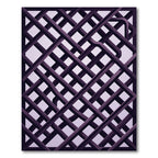 Modern Plum Lavender Interlocking Grid Rug