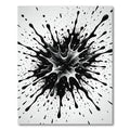Dynamic Black White Splatter Explosion Rug
