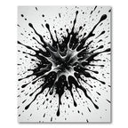 Dynamic Black White Splatter Explosion Rug