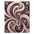 Mauve Swirl Floral Abstract Rug
