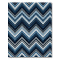 Navy Blue Chevron Zigzag Geometric Art Rug