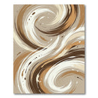 Sophisticated Earthy Tone Abstract Swirl Rug