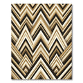 Golden Brown Gradient Chevron Layers Rug
