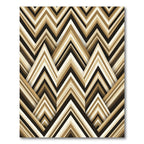 Golden Brown Gradient Chevron Layers Rug