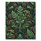 Mystical Alchemy Golden Herb Botanical Art Rug