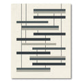Modern Charcoal Gray Abstract Stripes Rug