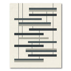 Modern Charcoal Gray Abstract Stripes Rug