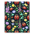 Whimsical Ladybug Garden Floral Rug