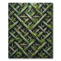 Forest Moss Lattice Trellis Rug