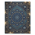 Opulent Indigo Floral Medallion Rug