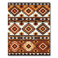 Earth Tone Geometric Aztec Diamond Rug