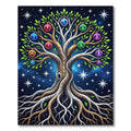 Cosmic Tree of Life Rune Tapestry Rug