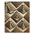 Ancient Aztec Pyramid Facade Rug