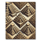 Ancient Aztec Pyramid Facade Rug