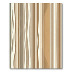 Minimalist Earth Tone Abstract Linear Rug