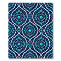 Celestial Navy Blue Starry Mandala Rug