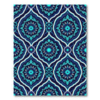 Celestial Navy Blue Starry Mandala Rug