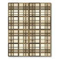 Earthy Tan Plaid Window Pane Rug