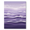 Serene Lavender Ocean Wave Horizon Rug