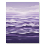 Serene Lavender Ocean Wave Horizon Rug