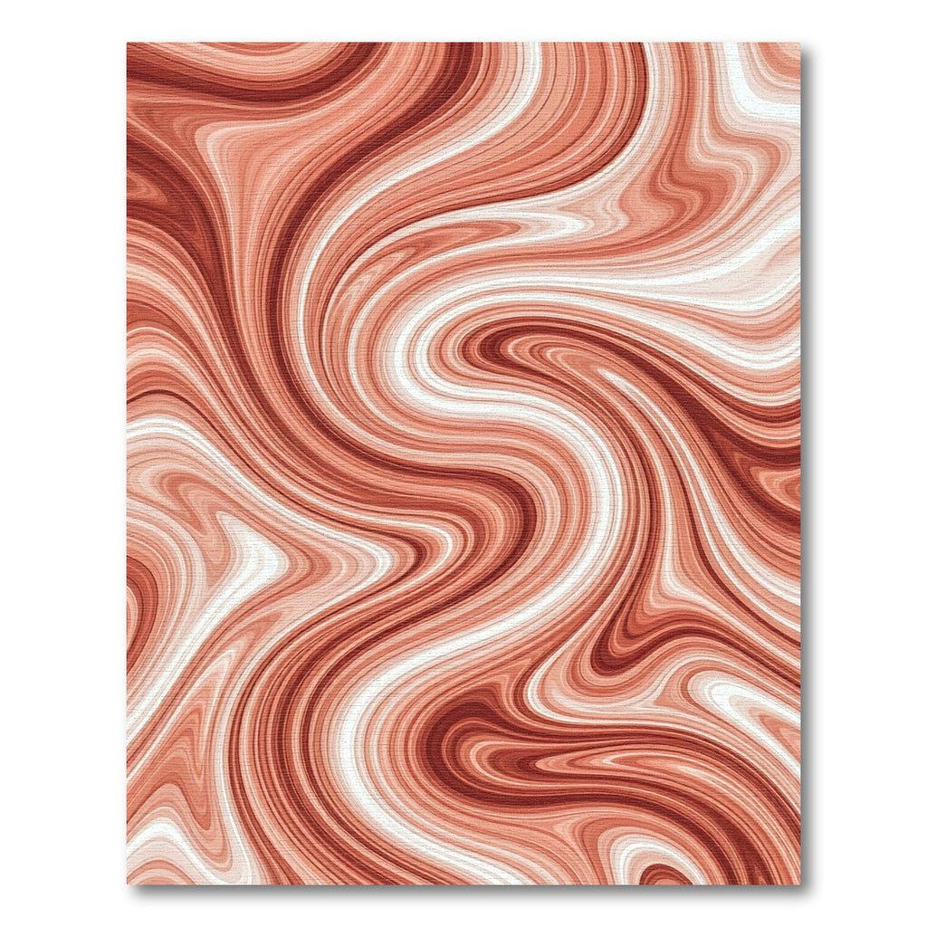Coral Swirl Agate Marble Texture Rug