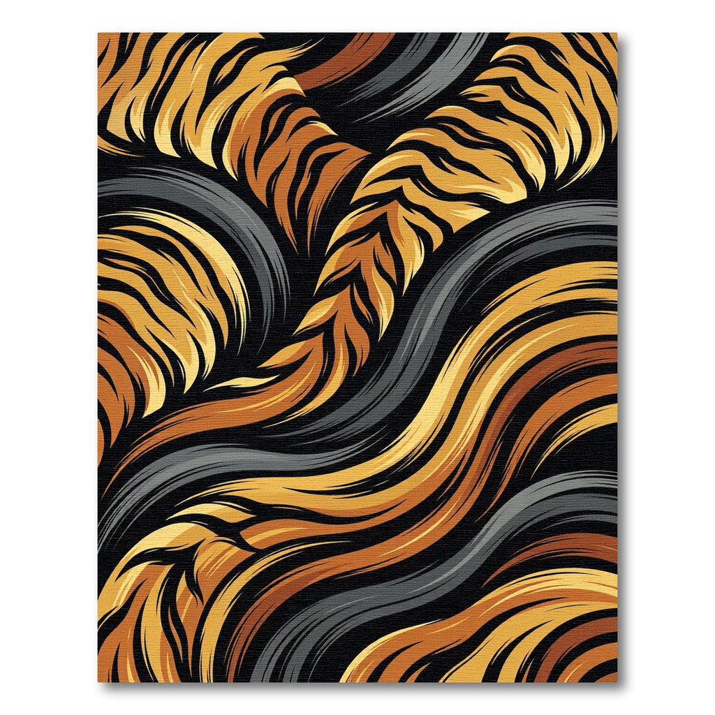 Bold Tiger Stripe Swirl Rug