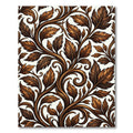 Rich Brown Acanthus Leaf Vine Rug