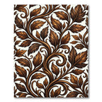 Rich Brown Acanthus Leaf Vine Rug