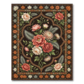 Floral Bouquet Medallion Deep Cocoa Rug