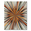 Abstract Orange Starburst Rays Rug