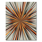 Abstract Orange Starburst Rays Rug