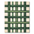 Verdant Trellis Geometric Wood Weave Rug