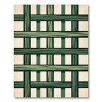 Verdant Trellis Geometric Wood Weave Rug