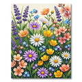 Vibrant Wildflower Meadow Floral Garden Rug
