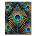 Vibrant Peacock Feather Radiance Rug