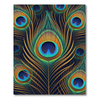 Vibrant Peacock Feather Radiance Rug