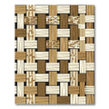 Woven Wood Plank Rectangles Rug