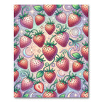 Pink Strawberry Crescent Moon Garden Rug