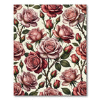 Romantic Dusty Rose Floral Bouquet Rug