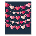 Pink Heart Garland Collage Rug