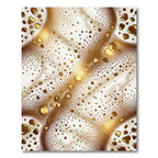 Golden Droplet Marble Texture Rug