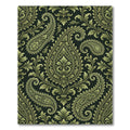 Ornate Gold Paisley Scrollwork Rug